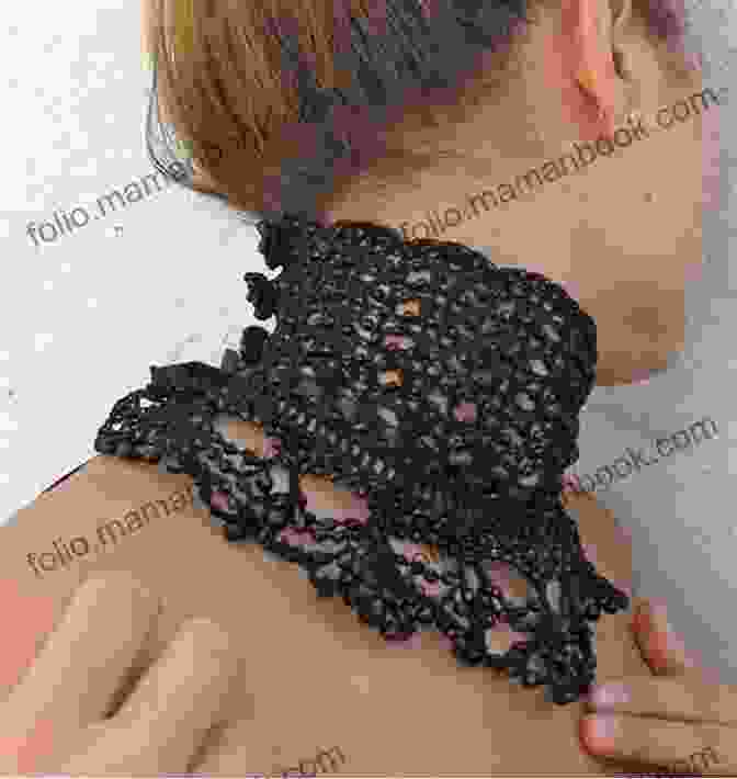 A Black Crochet Collar With A Beaded Edge Ginsburg Legacy Collar Crochet Pattern : Easy Crochet Collar In Honor Of A Spectacular Woman