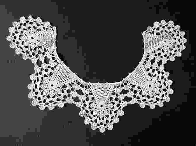 A Crochet Collar With A Scalloped Edge And Embroidered Flowers Ginsburg Legacy Collar Crochet Pattern : Easy Crochet Collar In Honor Of A Spectacular Woman