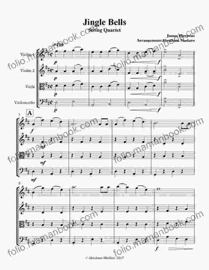Jingle Bells For Cello Quartet 10 Christmas Tunes For Cello Quartet (score): Easy/Intermediate