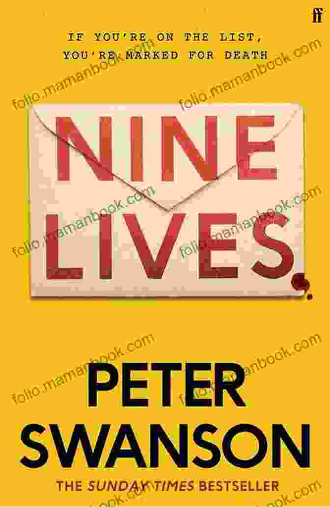 Novel Cover Of Nine Lives By Peter Swanson, Featuring A Dark Silhouette Of A Cat Against A Woman's Face Nine Lives: A Novel Peter Swanson